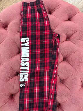boxercraft Red and Black Plaid Kids Sweatpants with White Side Logo